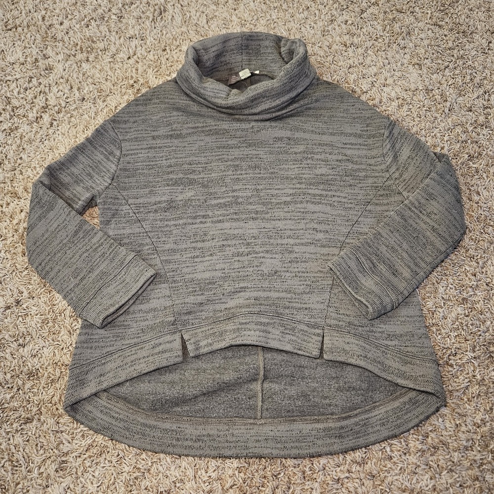 Anthropologie Saturday Sunday Womens Size XS Gray Cowl Neck Space Dye Sweatshirt